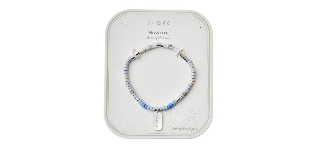Howlite/Silver - Intention Charm Bracelet