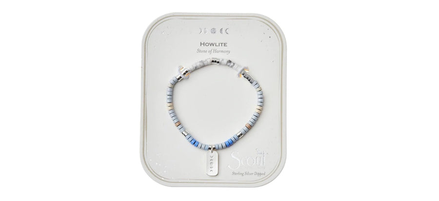 Howlite/Silver - Intention Charm Bracelet