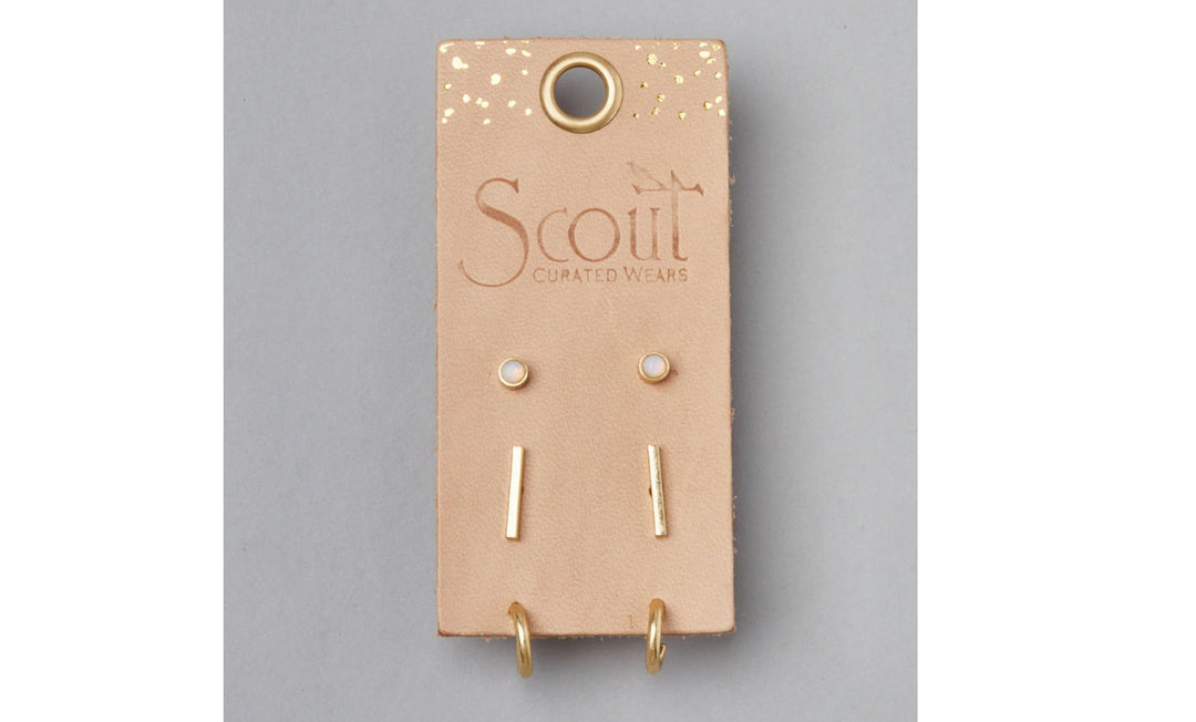 Scarlett Stud Earring Trio in Gold