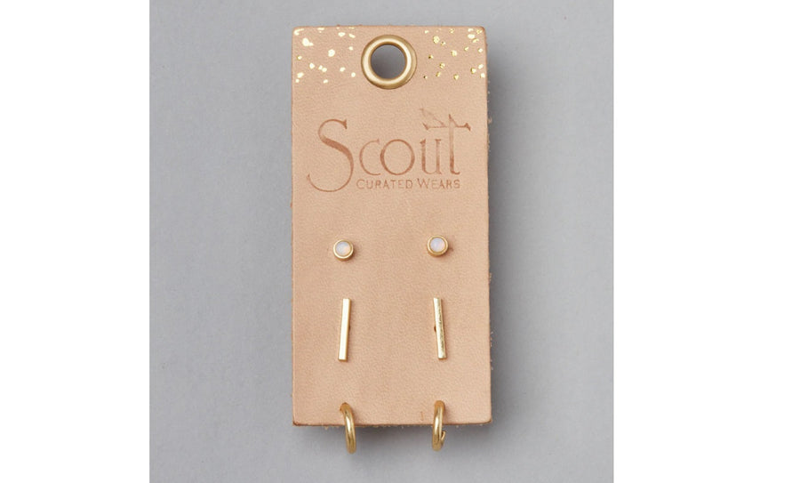 Scarlett Stud Earring Trio in Gold