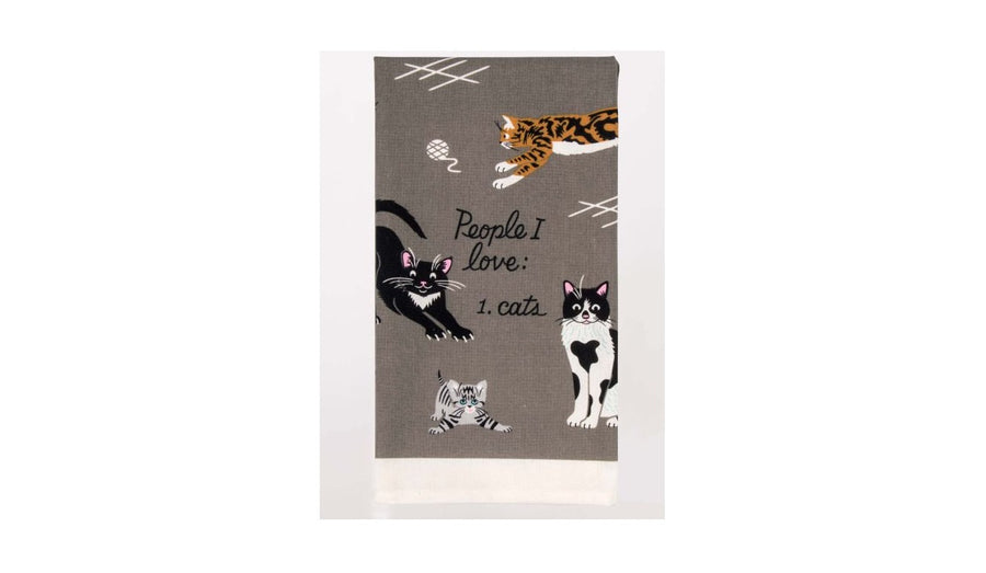 People I love: Cats Dish Towel