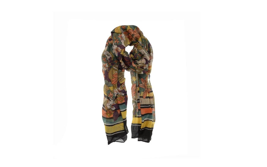 Peach Lily Floral Scarf