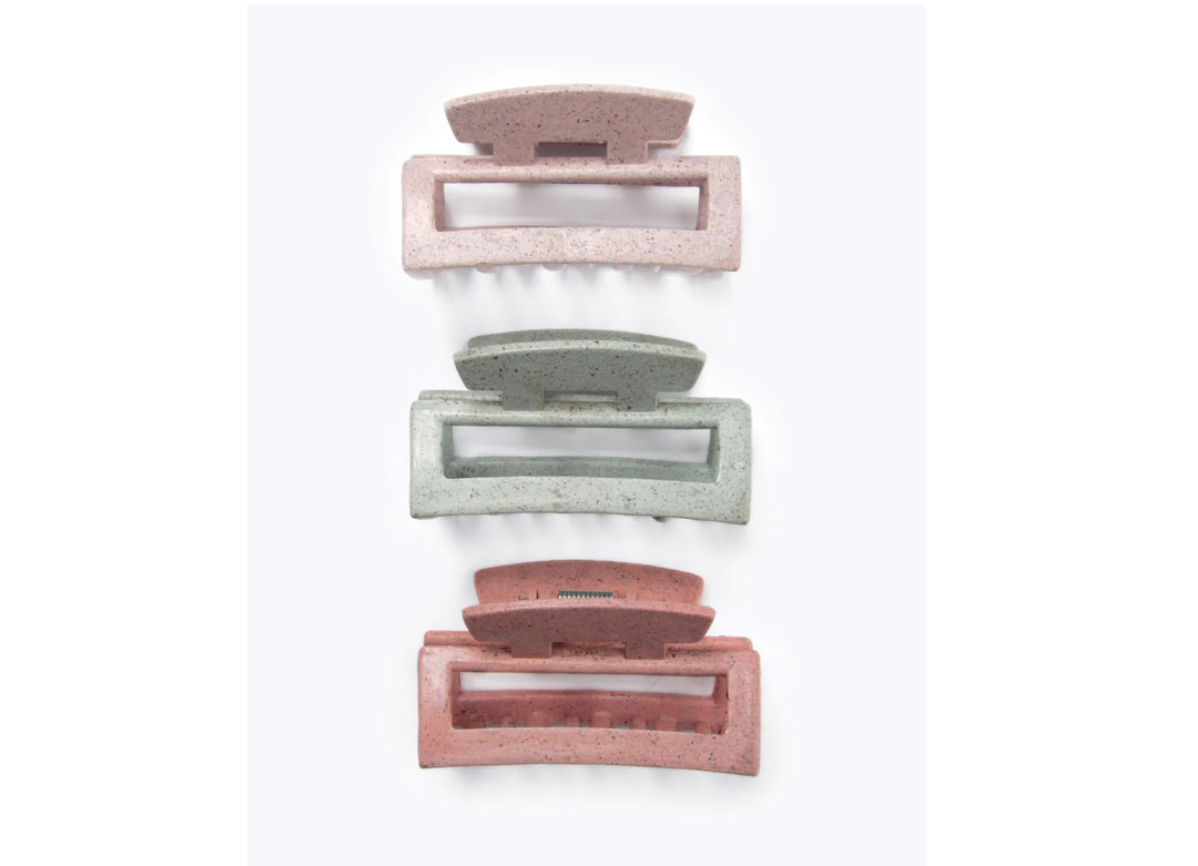 Recycled Claw Clips in Pink/Green (3 Pack)