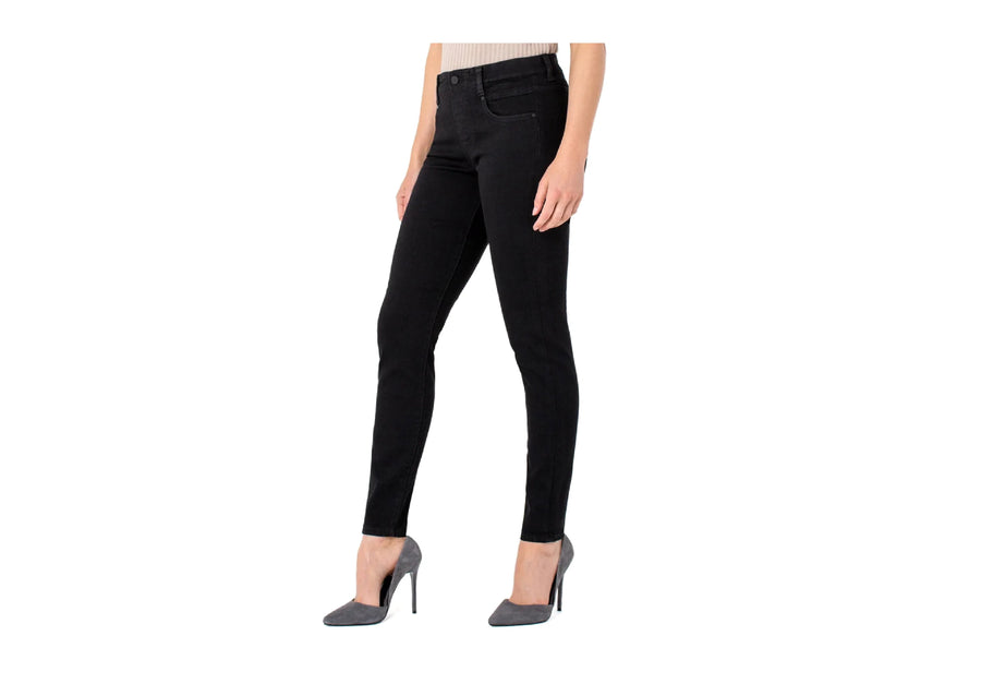 Gia Glider Skinny Jeans in Black Rinse