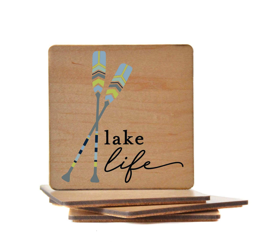 Wooden Coaster "Lake Life"
