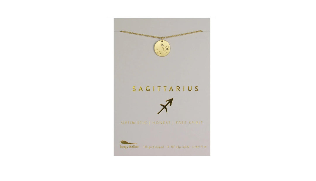 Zodiac Necklace in Gold - Sagittarius (Nov 22 - Dec 21)