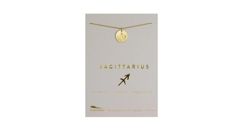 Zodiac Necklace in Gold - Sagittarius (Nov 22 - Dec 21)