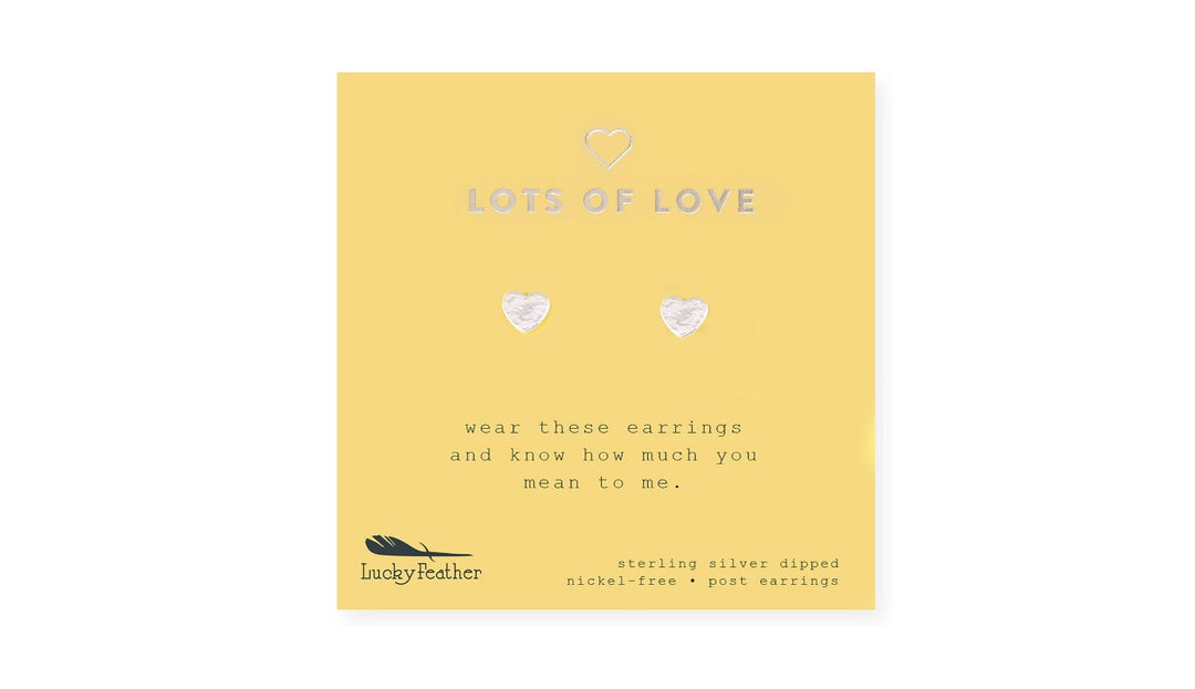 New Moon Earrings - Lots of Love Hearts in Silver