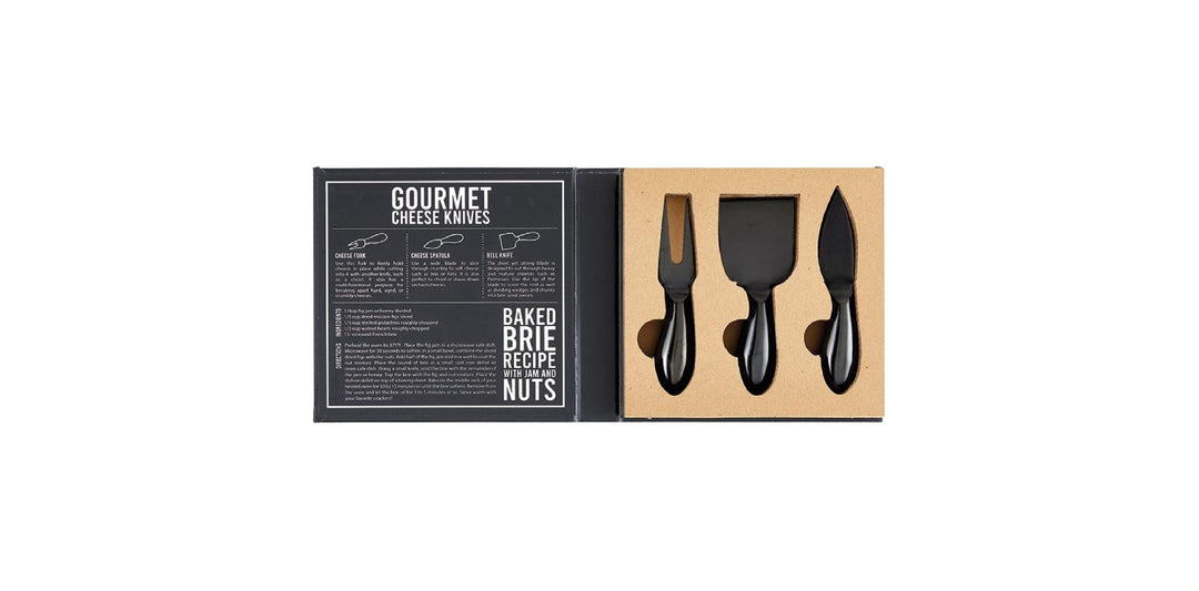 Matte Black Cheese Knives Box