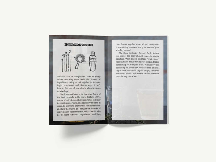 Home Bartender Cocktail Cards