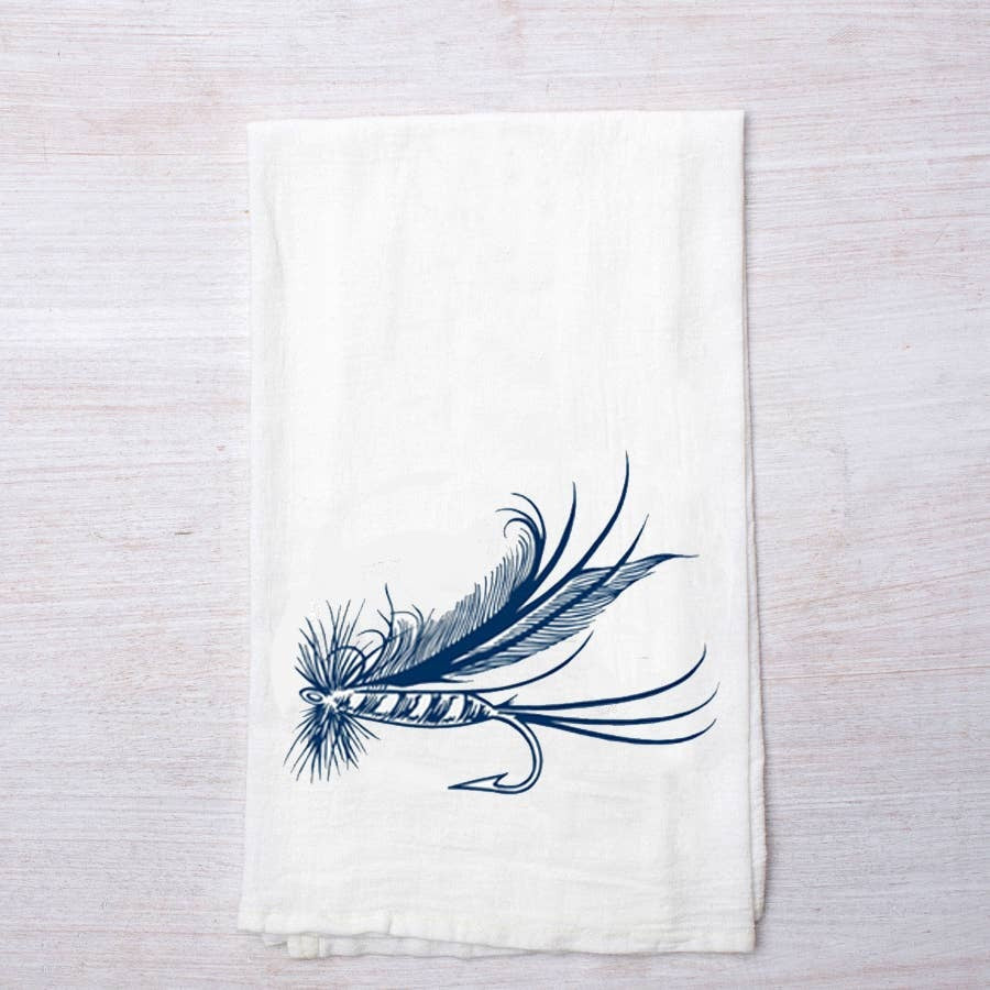 Fishing Lure Flour Sack Dish Towel