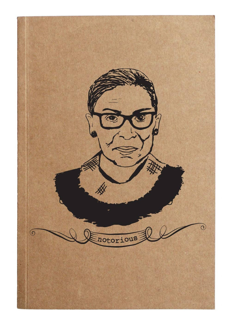 Notorious RBG Kraft Notebook With 60 Lined Sheets