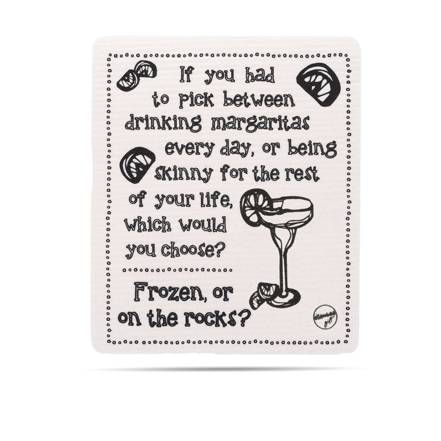 "Skinny or Margaritas" Swedish Dishcloth