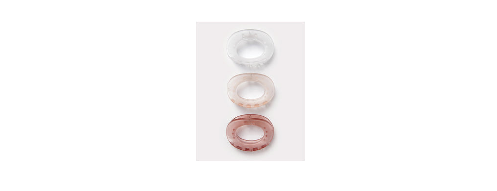 Translucent Claw Clips in Rosewater (3 pack)