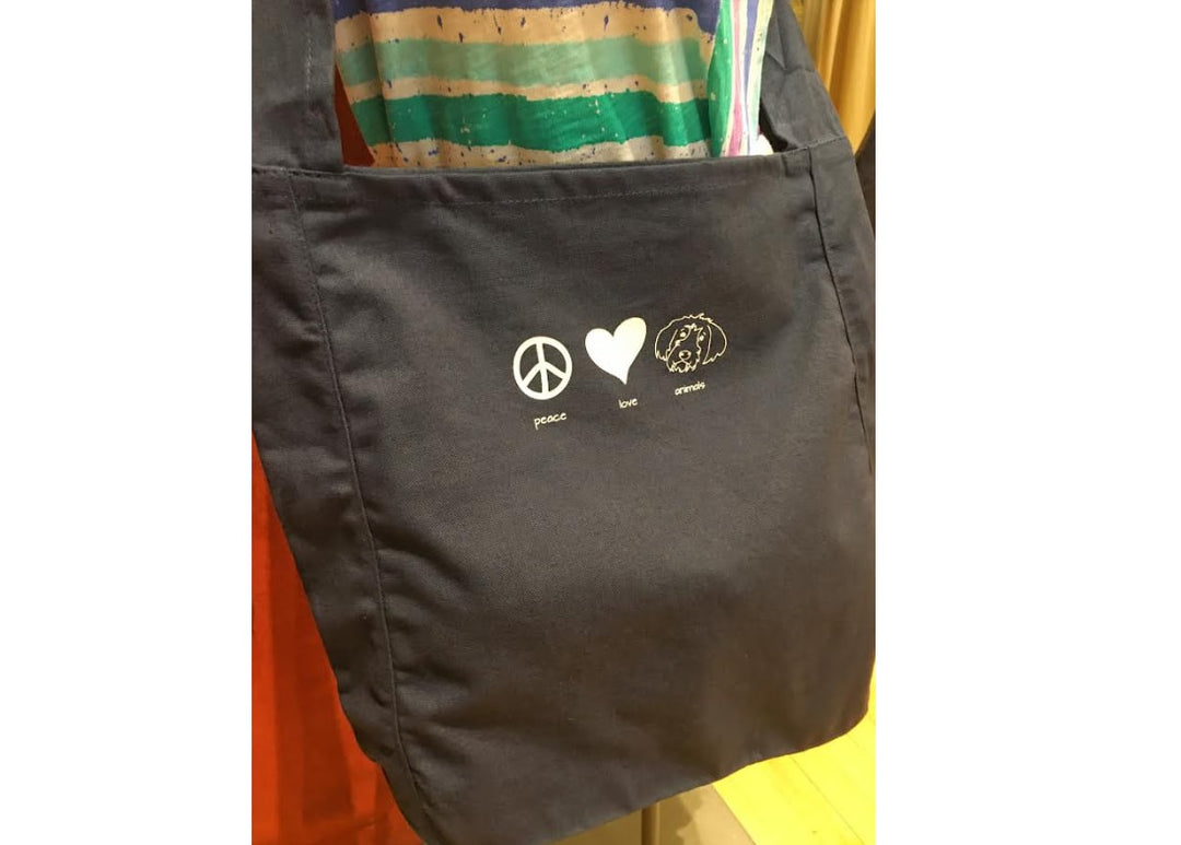 NEW Design! Peace Love Animals Tote Bag