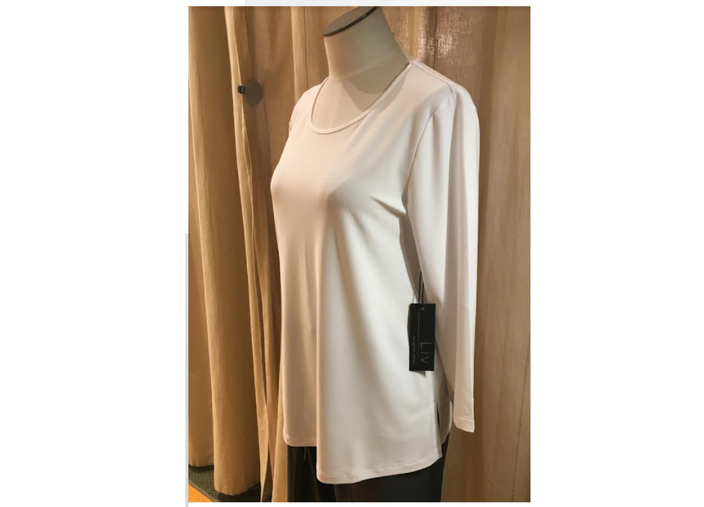 Foundation Knit Easy Tee in White
