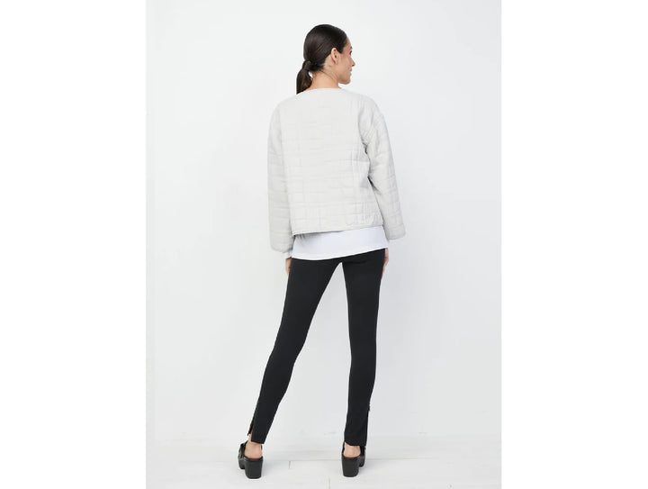 Quilt Bomber Jacket in Sand