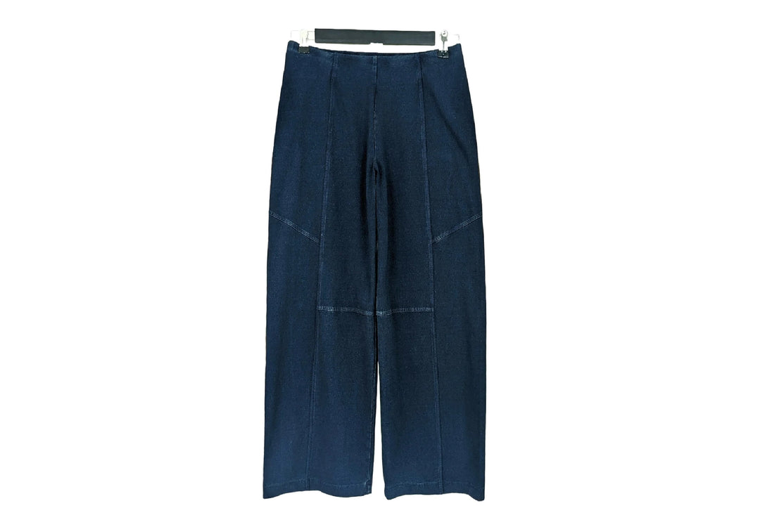 Pieced Denim Wide Leg Pant