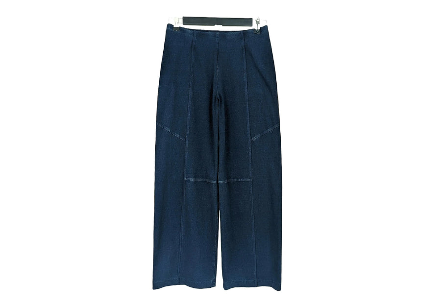 Pieced Denim Wide Leg Pant