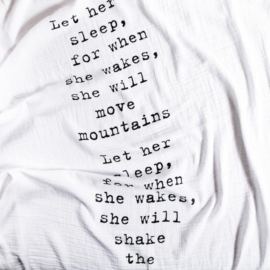"Let Her Sleep" Swaddle Blanket