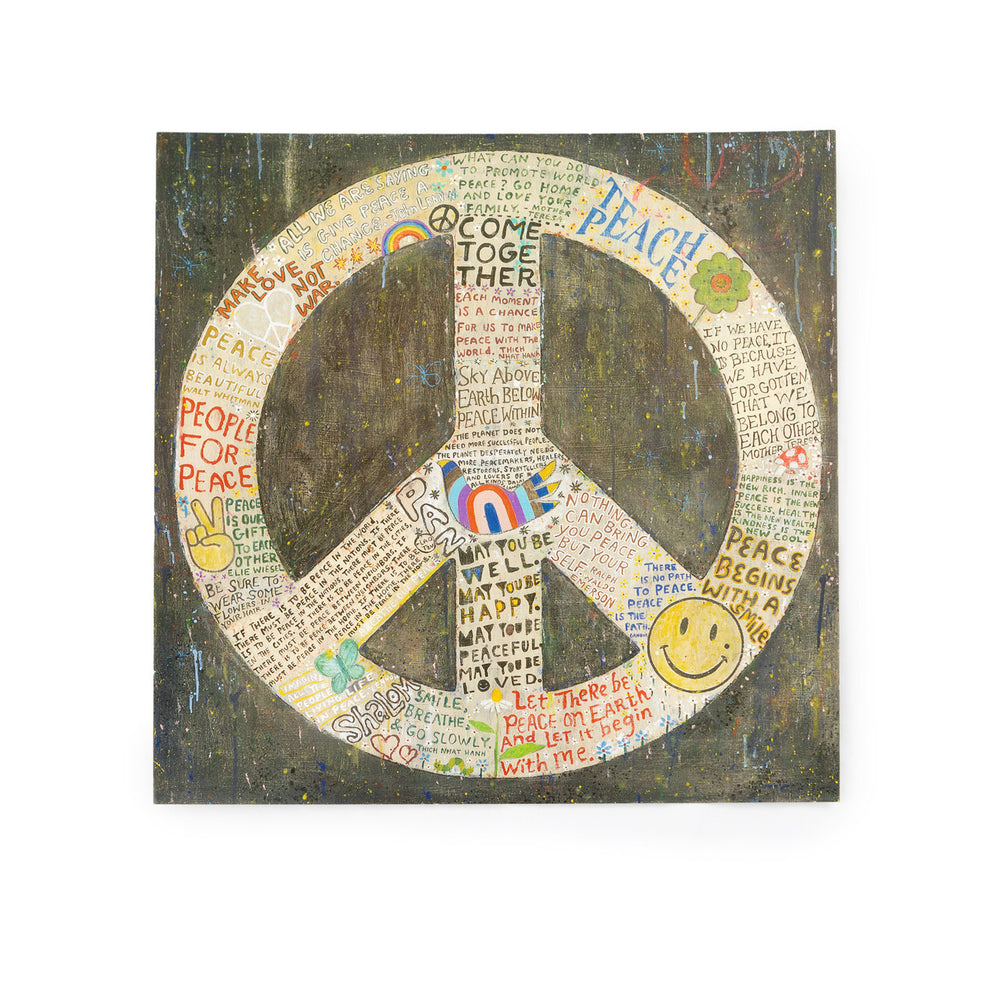 Art Poster with Glass Frame: Choose Peace