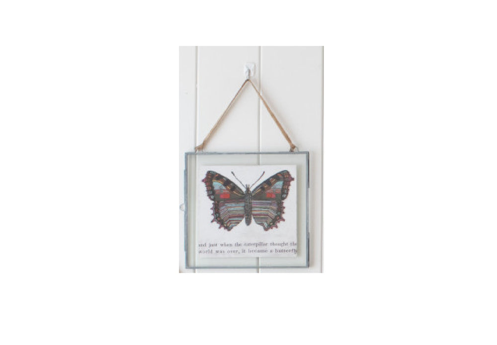 Art Poster with Glass Frame: Butterfly