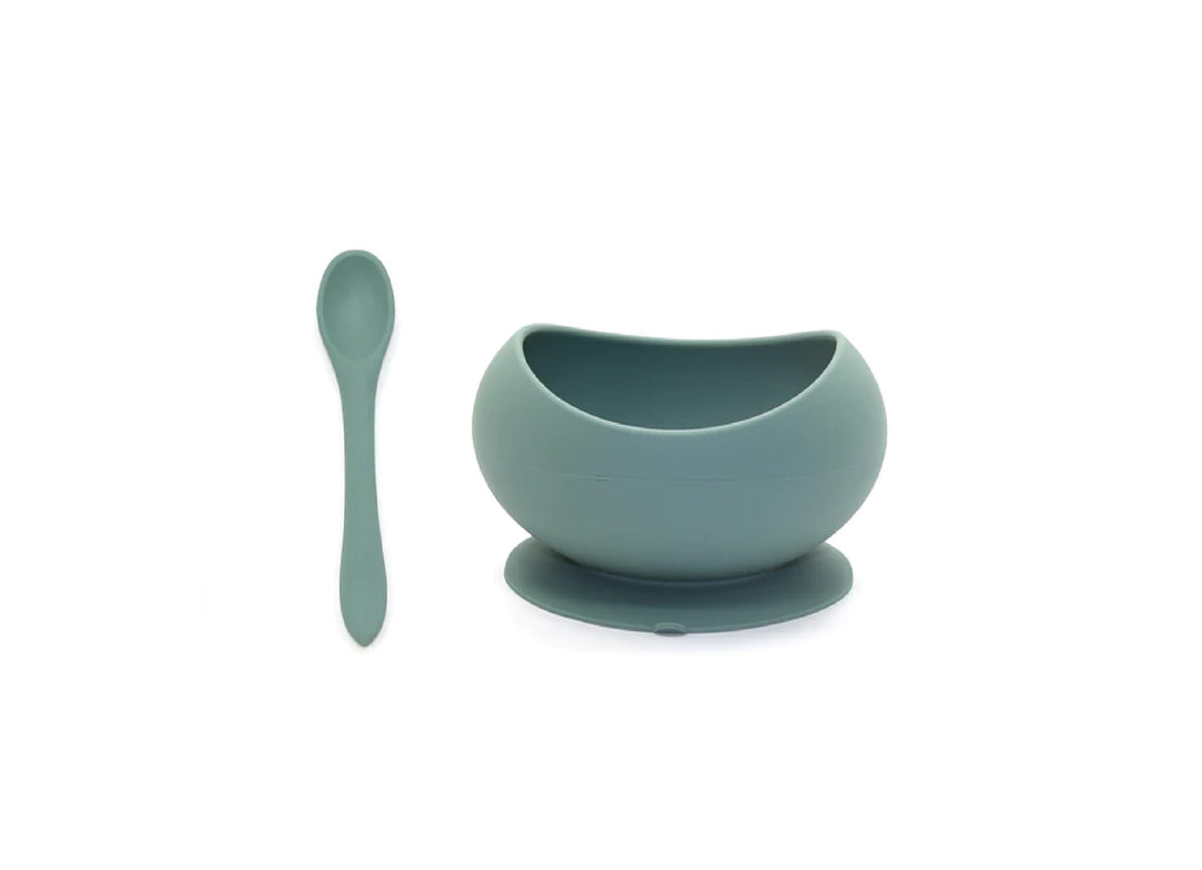 Stage 1 Suction Bowl & Spoon Set in Ocean