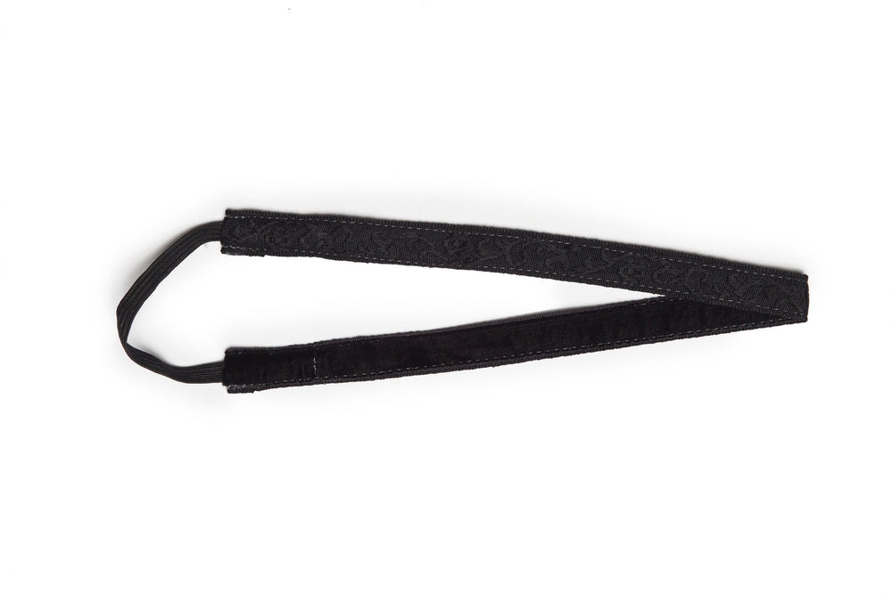 Skinny Headband - Black Scroll
