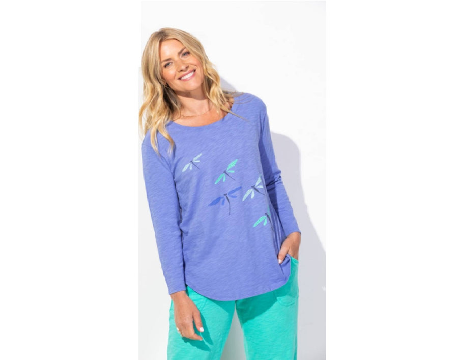 Baja Blue Dragonfly High Lo Tee