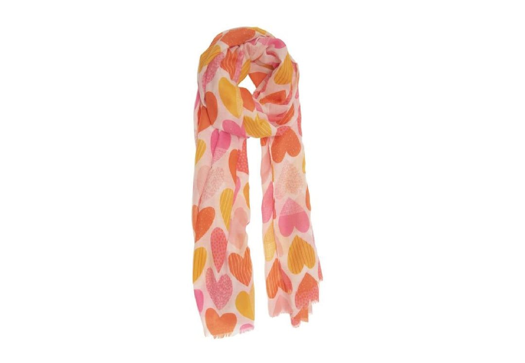 Pink Hearts Scarf