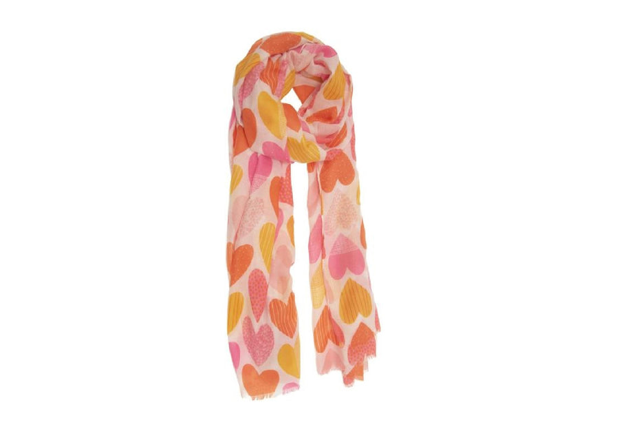 Pink Hearts Scarf
