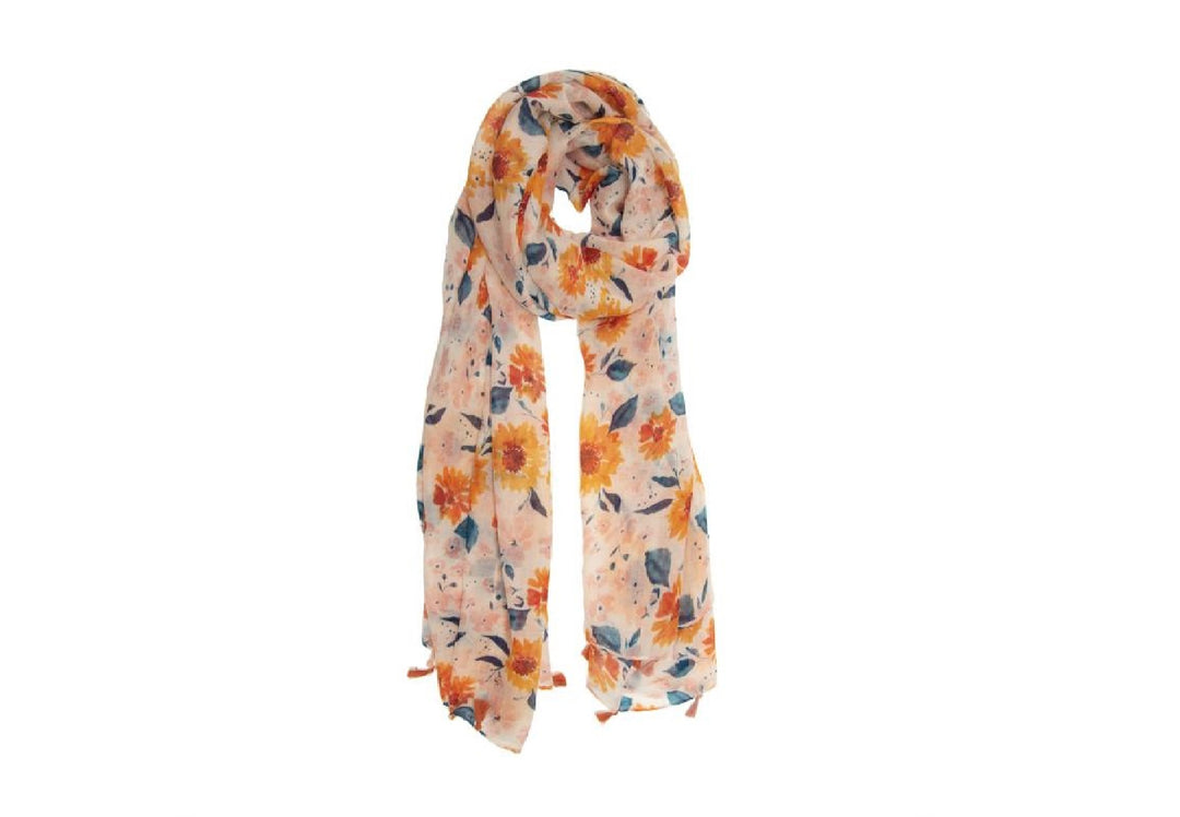Orange Gerbera Daisy Scarf