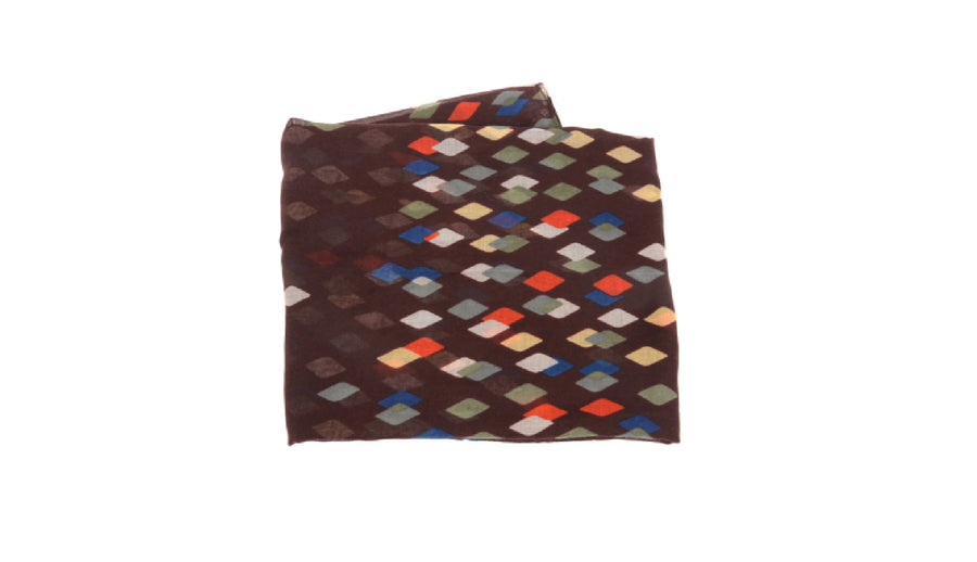 Burgundy Scattered Diamond Scarf