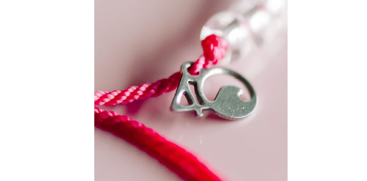 Flamingo Beaded Bracelet in Pink