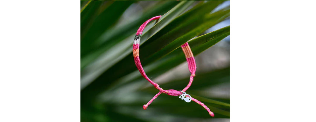 Guatemala Nautical Stripe Bracelet in Pink