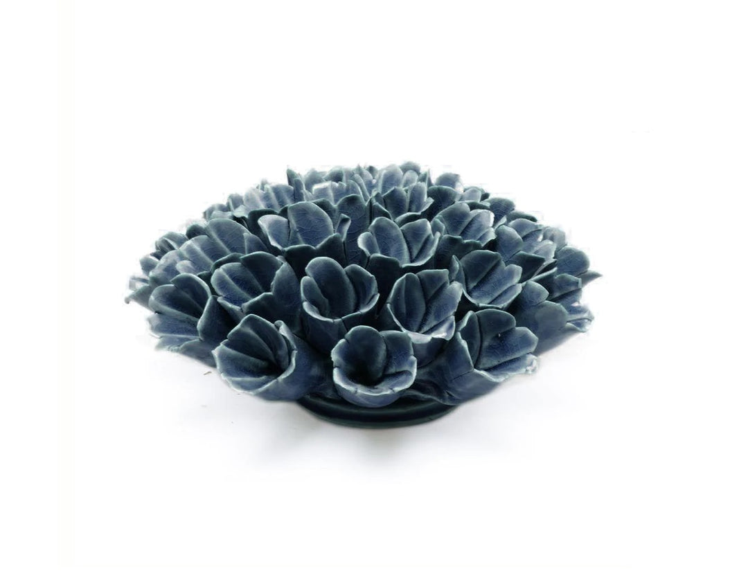 Large Ceramic Sea Polyp in Blueish Grey