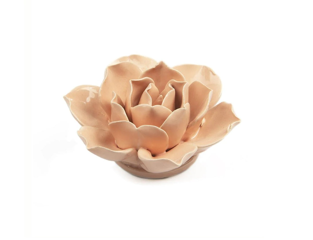 Medium Ceramic Flower in Peach