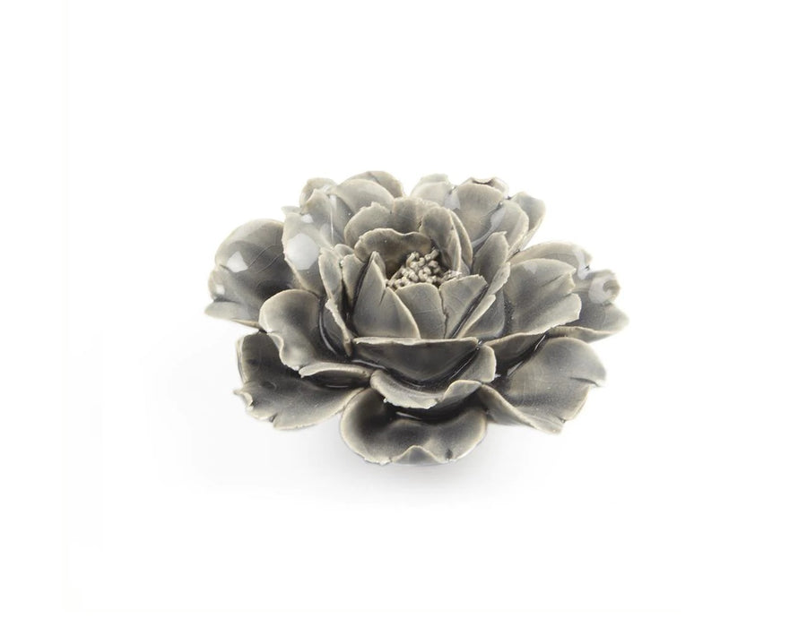 Medium Ceramic Rose in Grey