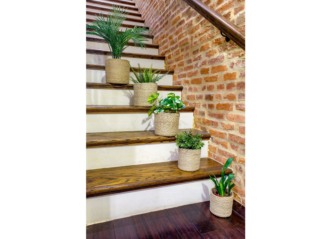 Braided Jute Pot Cover in Natural