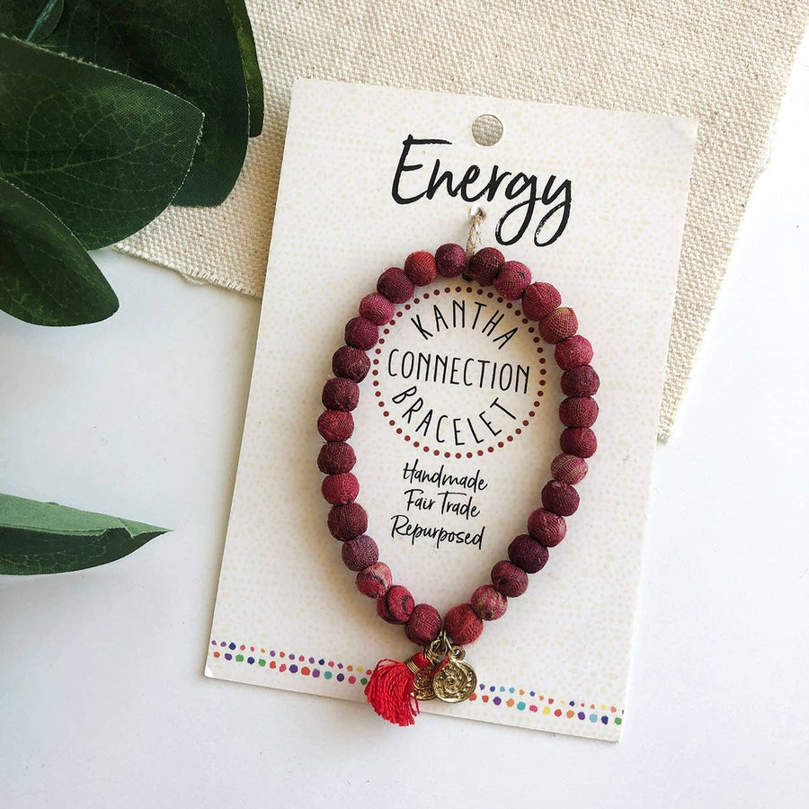 Kantha Connection Bracelet - Red Energy