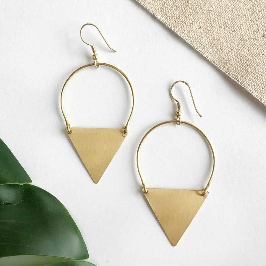 Peaked Sphere Earrings - Gold