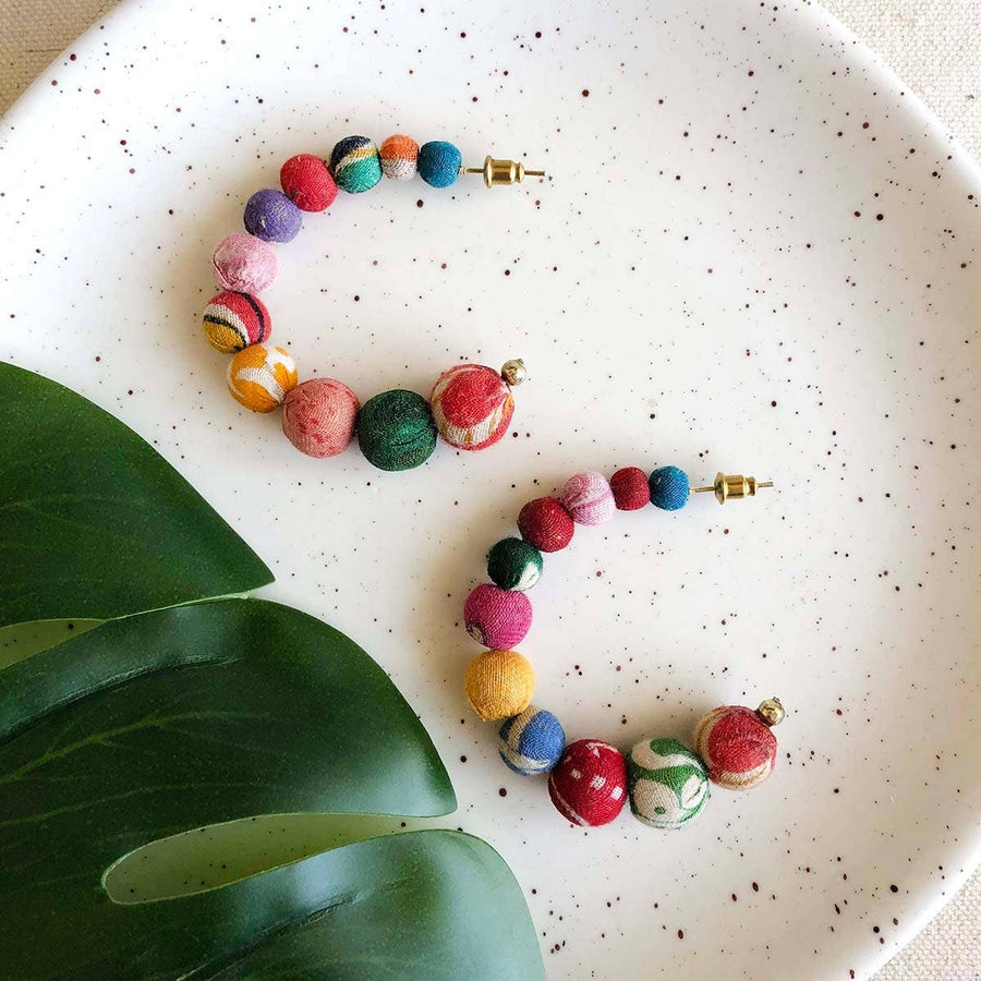 Kantha Conch Hoops