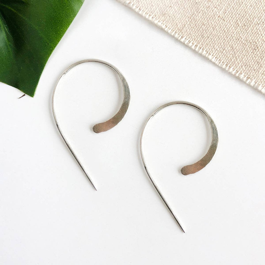 Oblique Earrings - Silver