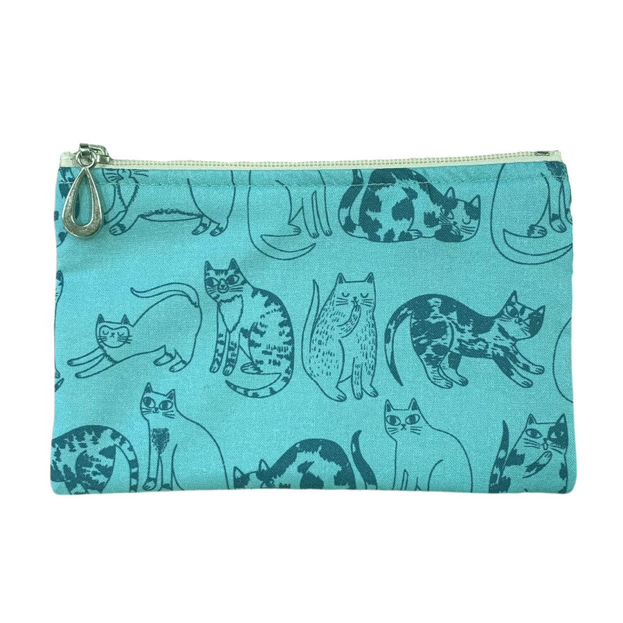 The Cotton Coin Purse in Cat Print