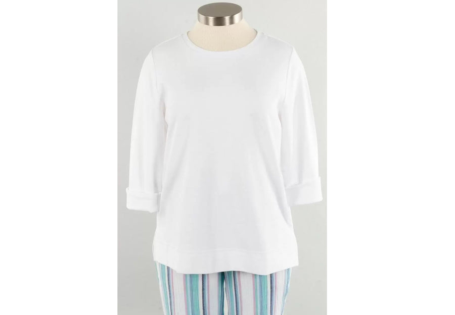 White Ocean Front Pullover