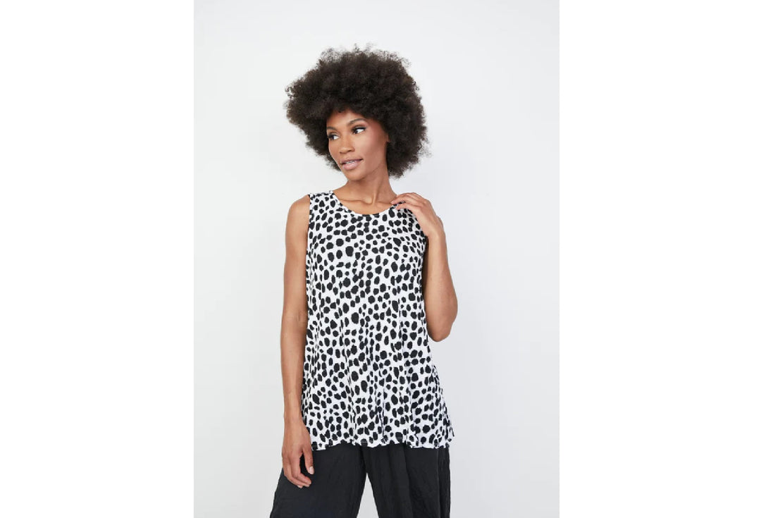Floral Dot Mix Swing Tank in White