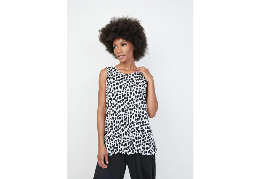 Floral Dot Mix Swing Tank in White