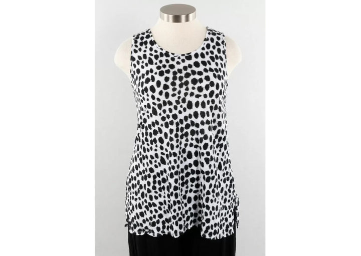 Floral Dot Mix Swing Tank in White
