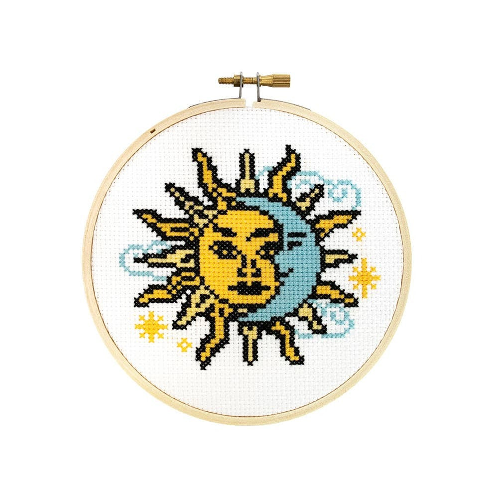 Sun and Moon Cross Stitch Kit