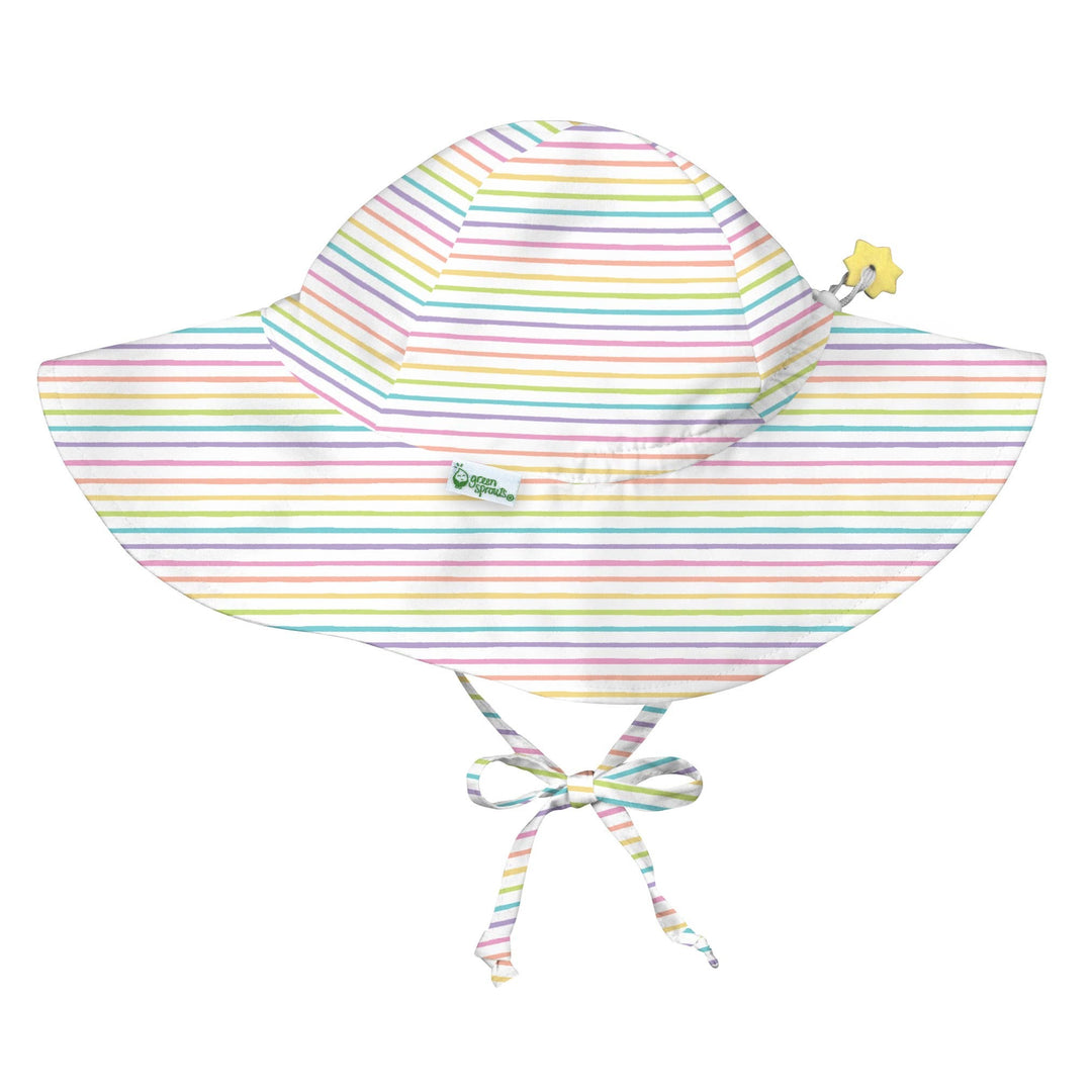 Brim Sun Protection Hat in Rainbow Pinstripe for 0-6 Months